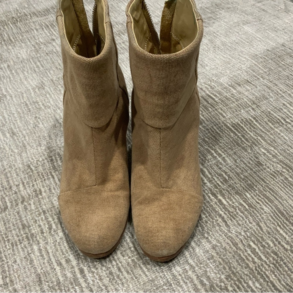 Rag And Bone Camel Canvas Ankle Boots. Size 6 - image 1